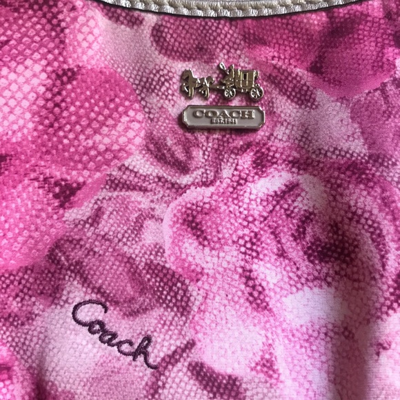 Coach Tote With Coin Purse - Pink roses - Picture 2 of 13